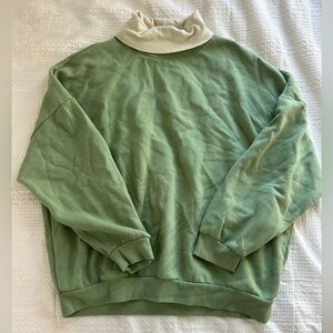 Pacsun Turtleneck Mockneck Green Sweatshirt